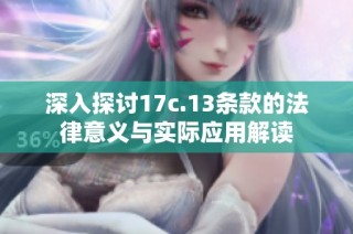 深入探讨17c.13条款的法律意义与实际应用解读