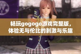 畅玩gogogo游戏完整版，体验无与伦比的刺激与乐趣，马上加入战斗吧！