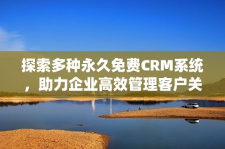 探索多种永久免费CRM系统，助力企业高效管理客户关系