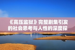 《高压监狱》完整剧集引发的社会思考与人性的深度探讨