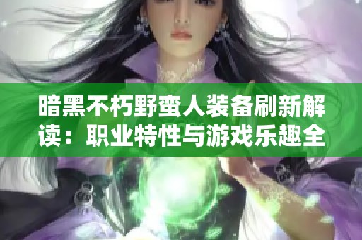 暗黑不朽野蛮人装备刷新解读：职业特性与游戏乐趣全揭秘